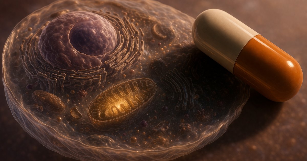 Représentation abstraite de mitochondries et neurones