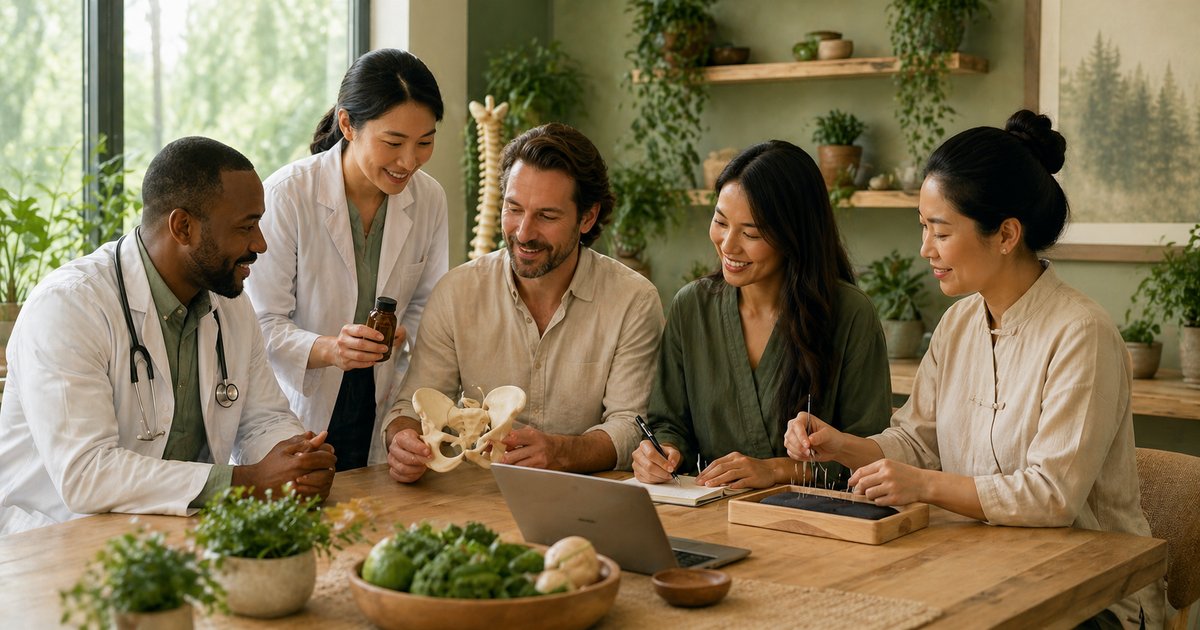 Deux mains bienveillantes tenant une boussole au-dessus d'une table lumineuse, symbolisant la confiance et l'orientation dans le parcours de soins