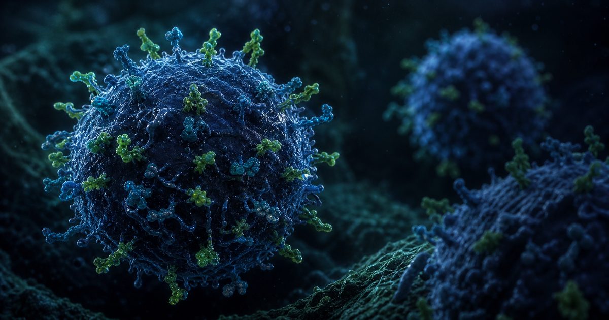 Représentation microscopique de lymphocytes T CD8+ en état d'épuisement fonctionnel