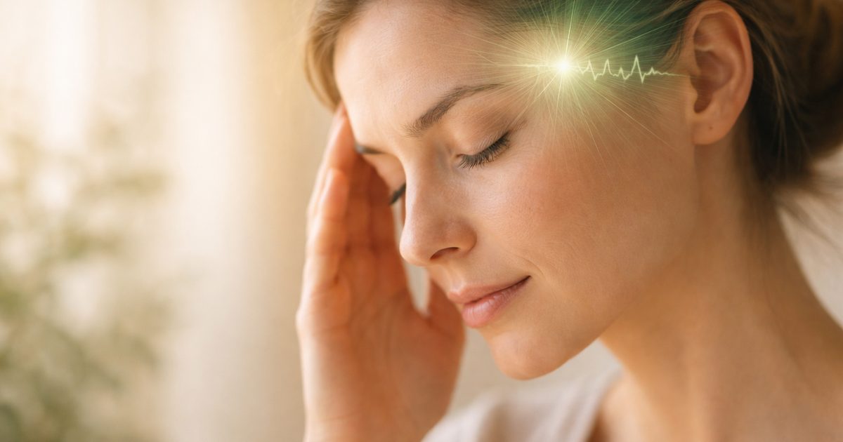 Illustration abstraite du lien entre système nerveux autonome et trijumeau