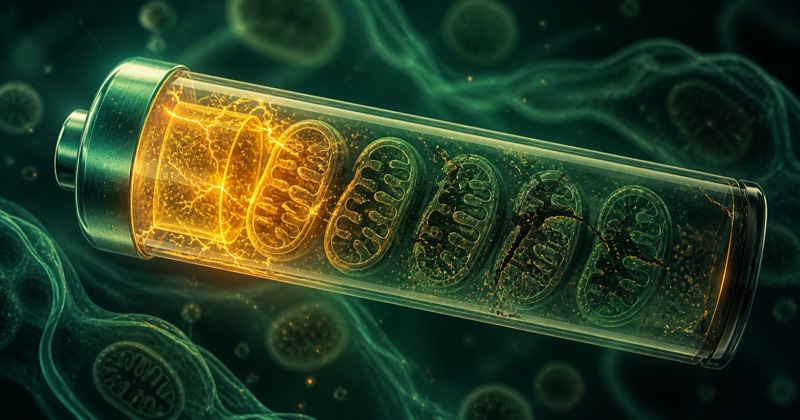 Mitochondrie en coupe montrant les cristae — la structure clé de la production d'énergie cellulaire
