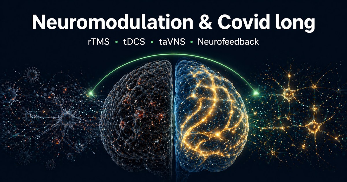 Neuromodulation et neuroplasticité dans le Covid long — rTMS, tDCS, taVNS, neurofeedback