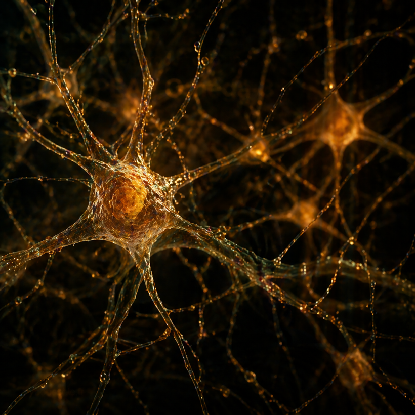 Réseau neuronal — neuroinflammation chronique, PEA, BCP, oméga-3