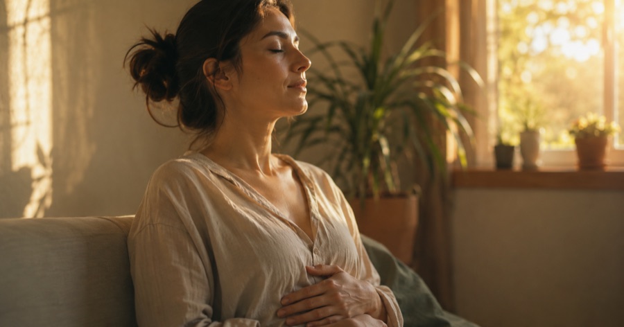 Illustration des effets de la respiration lente sur le système nerveux