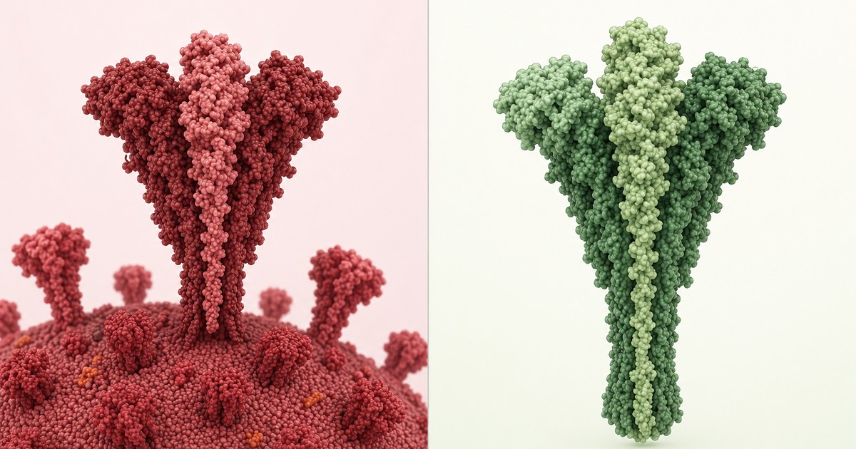 Spike du virus, spike du vaccin : la même protéine, deux histoires très différentes