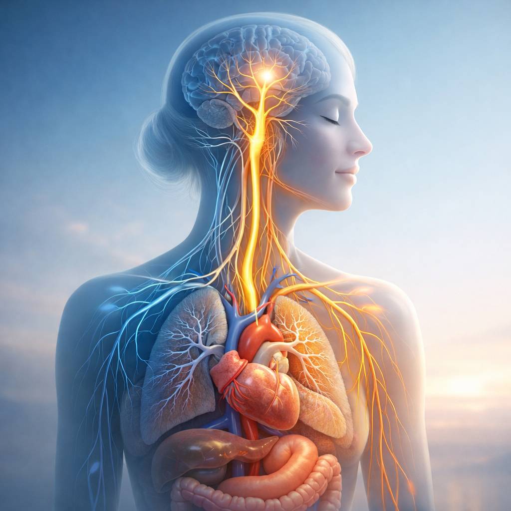 Illustration du système nerveux autonome et de la théorie polyvagale