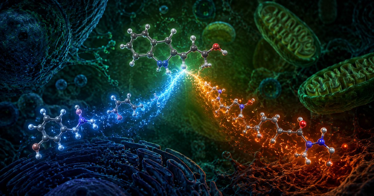 Représentation 3D microscopique d'une cascade enzymatique moléculaire avec structures protéiques et flux métaboliques