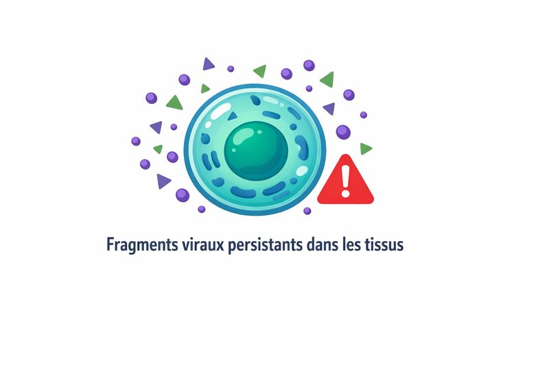 Illustration : fragments viraux persistants dans les tissus