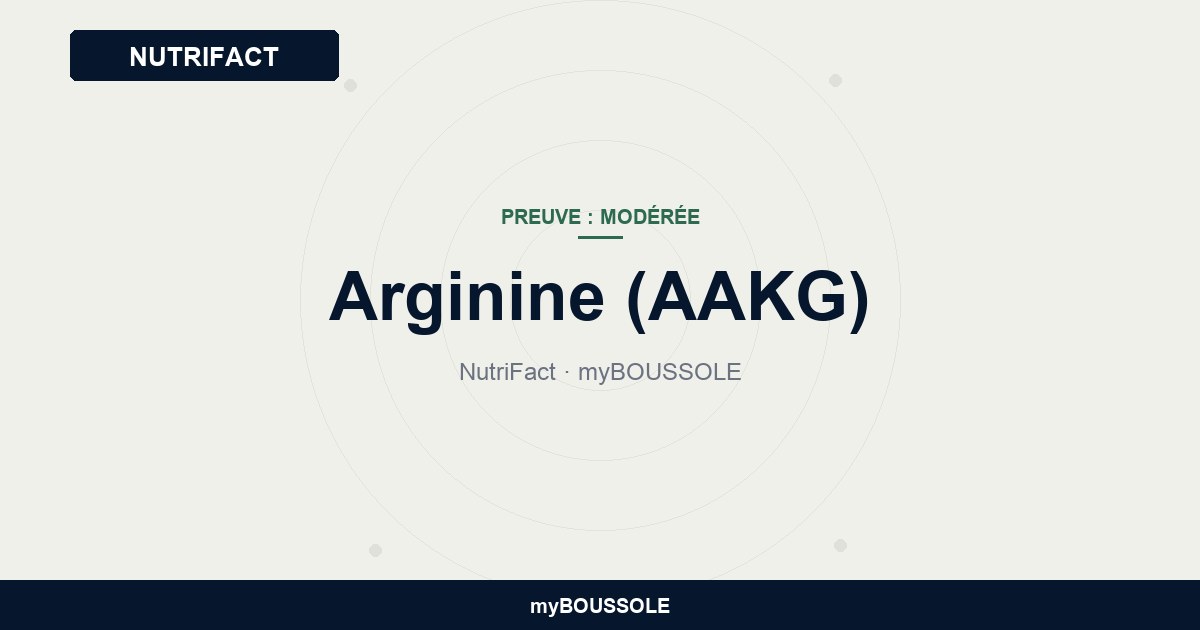 Arginine (AAKG) : NutriFact myBoussole
