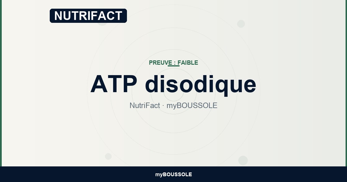 ATP oral (Peak ATP) : performance — NutriFact myBoussole