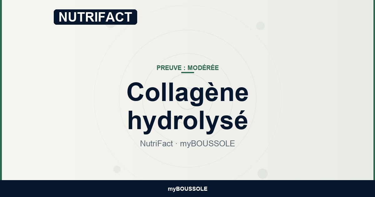 Collagène : peau, os et cicatrisation — NutriFact myBoussole