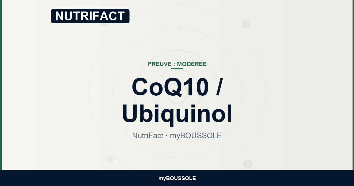 CoQ10 (Coenzyme Q10) — NutriFact myBoussole