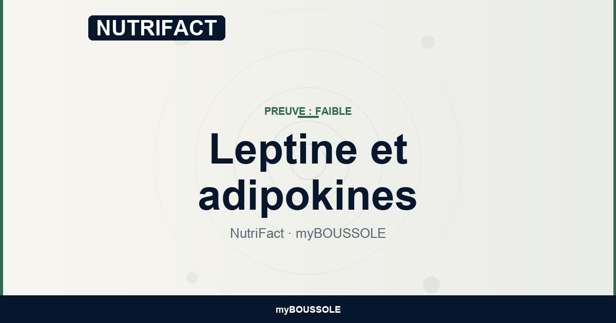 Leptine et fibromyalgie : voie JAK2/STAT3, données humaines — NutriFact myBoussole